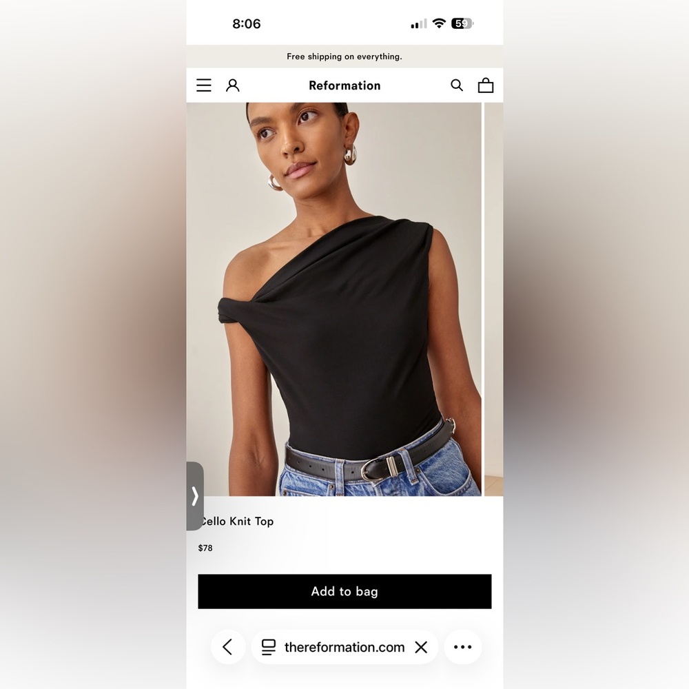 Reformation Cello Knit Top